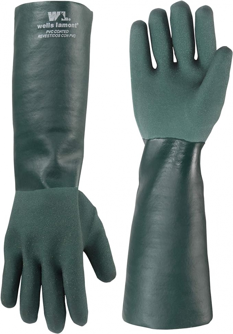 ihocon: Wells Lamont Men's 18 Inch Chemical Gloves, Green, 2 Count Pack   男士 18 吋化学手套 