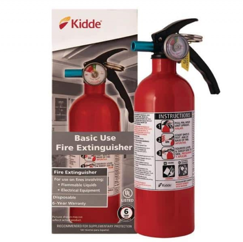 ihocon: Fire Extinguisher with Mount Bracket and Strap, 5-B:C, Dry Chemical, Supplemental One-Time Use 滅火器