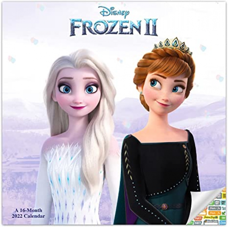 ihocon: Frozen 2 Calendar 2022 -- Deluxe 2022 Frozen Mini Calendar Bundle with Over 100 Calendar Stickers 冰雪奇緣月曆 (7X7吋)