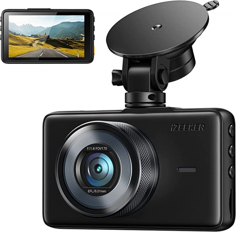 ihocon: iZEEKER Dash Cam 1080Pwith Night Vision, WDR, 3 Inch LCD Display 行車記錄儀