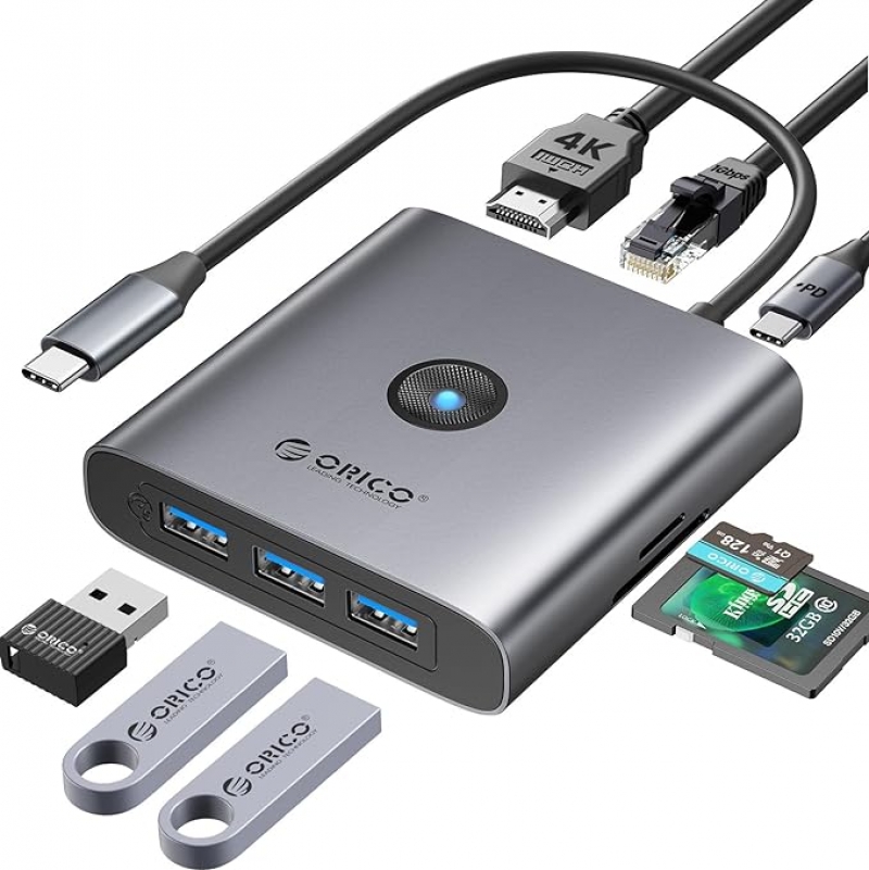 ihocon: ORICO USB C Docking Station, 8合1 USB C Hub