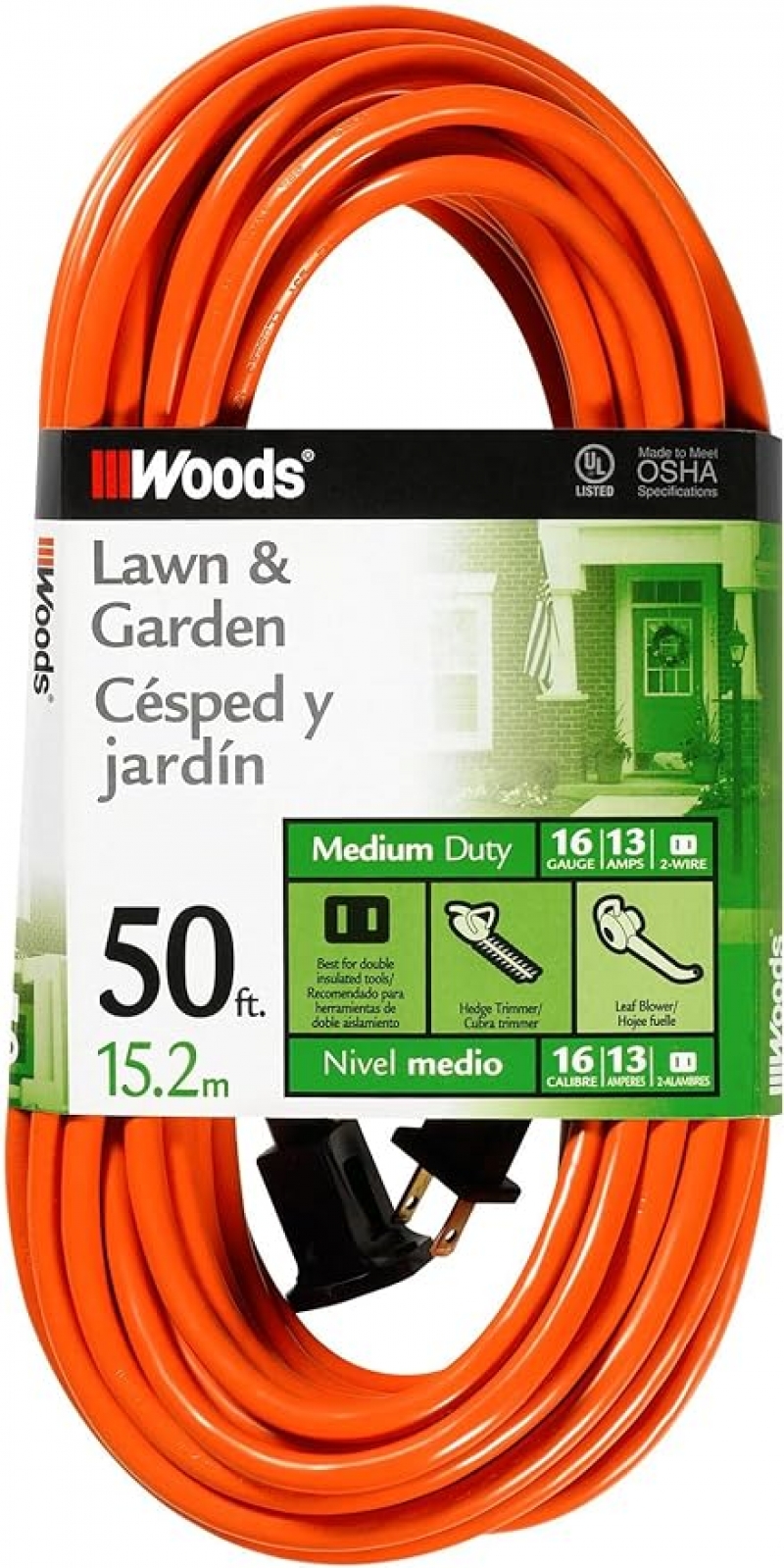 ihocon: Woods 0723 16/2 SJTW General Purpose Extension Cord; Medium Duty 50呎 延长线