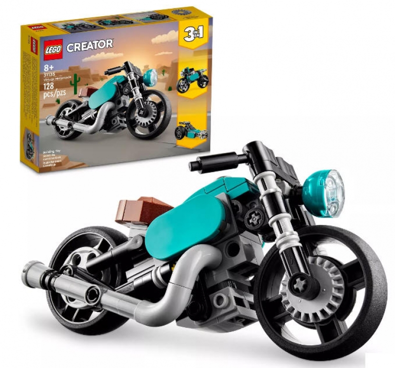 ihocon: 乐高积木LEGO Creator 3 in 1 Vintage Motorcycle Building Toys 31135 摩托车 (128 pieces)