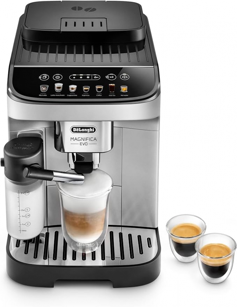 ihocon: De'Longhi Magnifica Evo with LatteCrema System, Fully Automatic Machine Bean to Cup Espresso Cappuccino and Iced Coffee Maker 全自动咖啡机