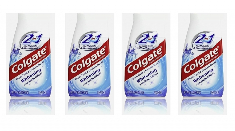 ihocon: 高露洁Colgate 2-in-1 Whitening With Stain Lifters Toothpaste 二合一美白牙膏 4.60 Oz, 4个
