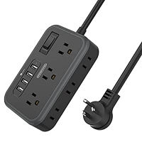 ihocon: NTONPOWER Power Strip 5 Ft Extension Cord with 4 USB Ports 5呎延長線 