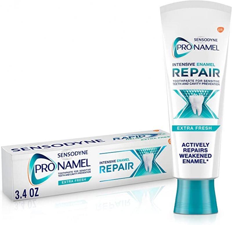 ihocon: Sensodyne Pronamel Intensive Enamel Repair Toothpaste for Sensitive Teeth, to Reharden and Strengthen Enamel, Extra Fresh - 3.4 Ounces  敏感齒牙釉質修復牙膏