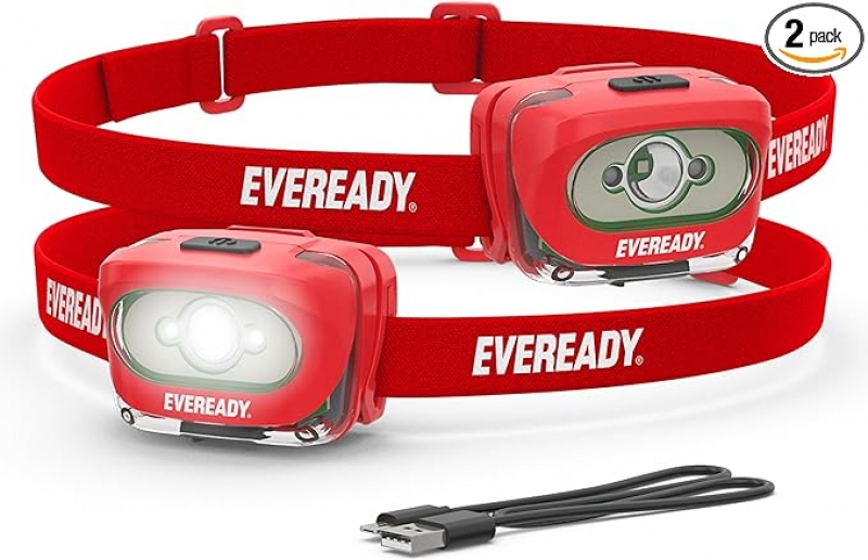 ihocon: Eveready X200 LED Rechargeable Headlamps充電式頭燈 2個