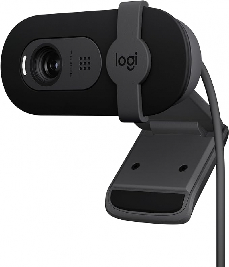 ihocon: Logitech Brio 101 Full HD 1080p Webcam Made for Meetings and Works for Streaming — Auto-Light Balance, Built-in Mic, Privacy Shutter, USB-A, for Microsoft Teams, Google Meet, Zoom  全高清网路摄像头