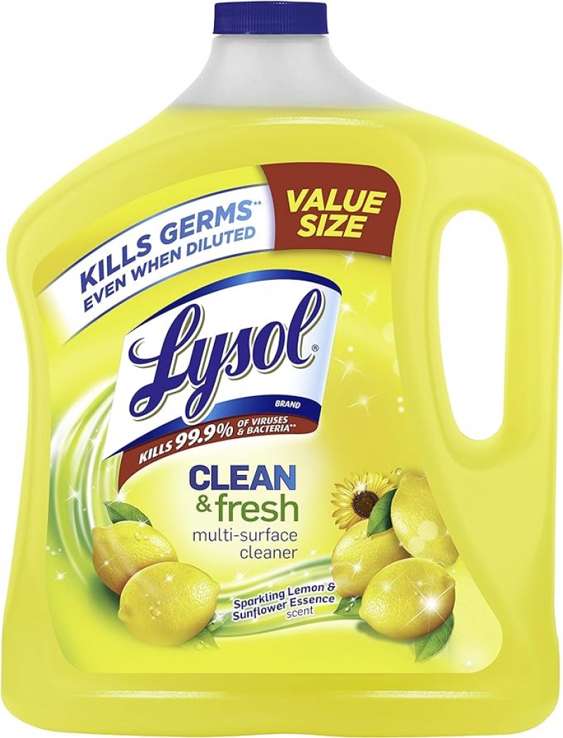 ihocon: Lysol Multi-Surface Cleaner, Sanitizing and Disinfecting Pour, to Clean and Deodorize, Sparkling Lemon and Sunflower Essence 消毒清潔劑 90 Fl Oz
