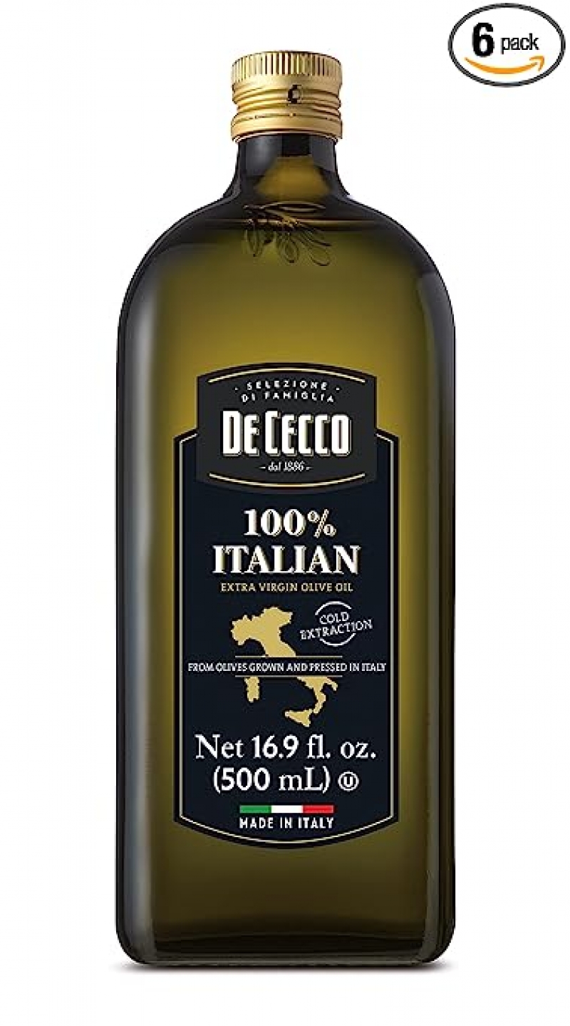 ihocon: De Cecco Extra Virgin Olive Oil 16.9 oz 100% Olives 特級初榨橄欖油 16.9 Fl Oz, 6瓶