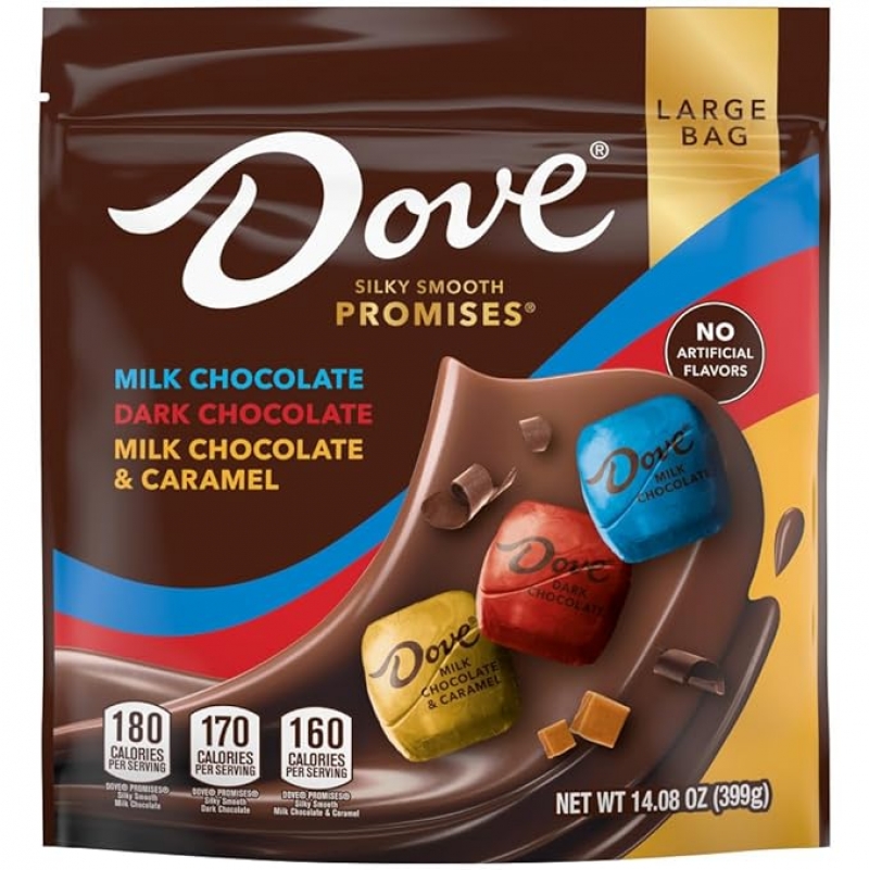 ihocon: DOVE PROMISES Mother's Day Gifts Milk Chocolate, Dark Chocolate & Caramel Chocolate Candy 巧克力糖(3种口味) 14.08 oz