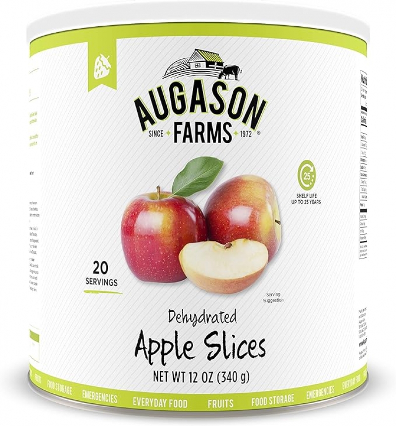ihocon: Augason Farms Dehydrated Apple Slices Certified Gluten Free Long Term Food Storage Large No. 10 Can   蘋果乾 12oz