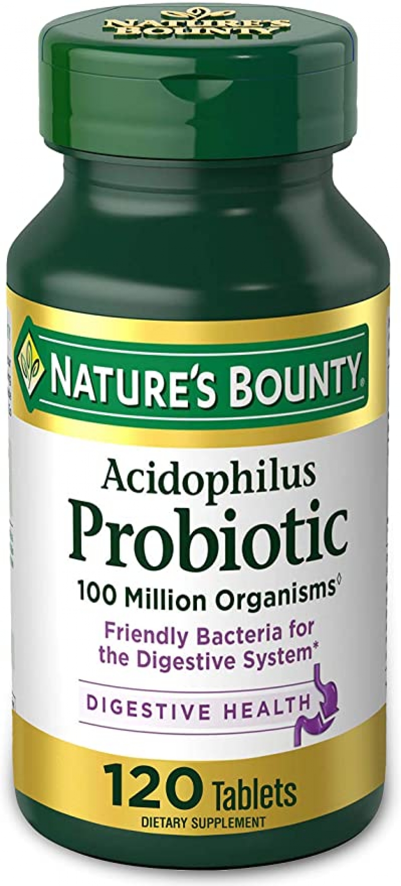 ihocon: Nature's Bounty Acidophilus Probiotic, 120 Tablets 益生菌 100 Million Organisms