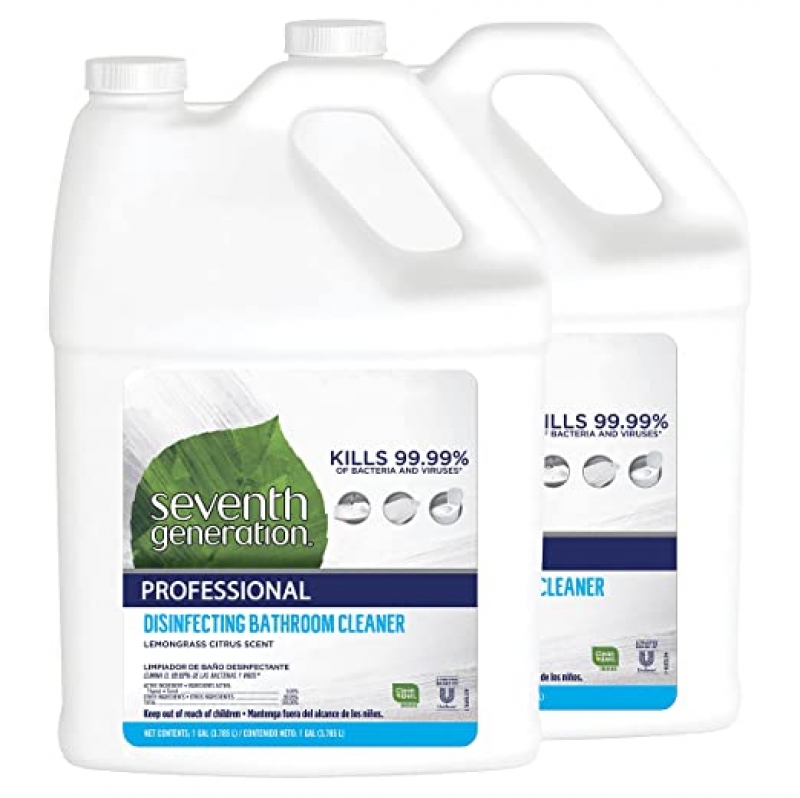 ihocon: Seventh Generation Professional Disinfecting Bathroom Cleaner Refill, Lemongrass Citrus, 256 Fl Oz (Pack of 2) 浴室消毒清潔劑補充裝