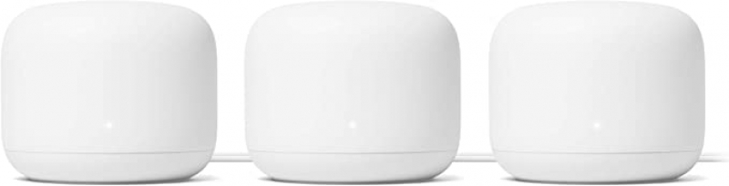 ihocon: 第2代Google Nest Mesh WiFi Router 3 Pack (2nd Generation) 全家網路系統, 可覆蓋6600 平方呎