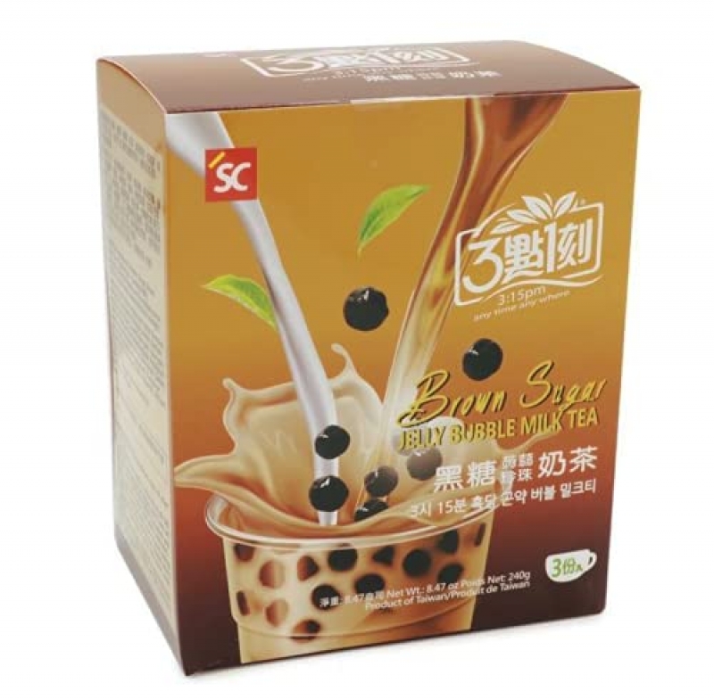ihocon: 3:15pm Brown Sugar Milk Tea  台灣三點一刻珍珠奶茶 (1盒3包)