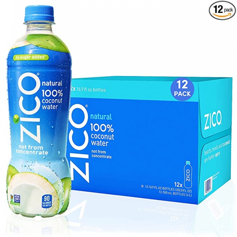 ihocon: Zico 100% Coconut Water Drink - 12 Pack, 500ml / 16.9 Fl Oz 椰子水