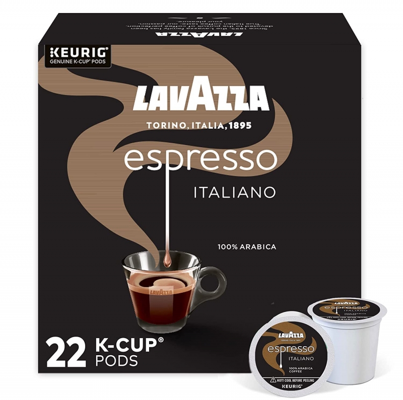 ihocon: Lavazza Espresso Italiano Single-Serve Coffee K-Cups for Keurig Brewer, Medium Roast, 22Count Box, Espresso Italiano, 22Count 咖啡膠囊