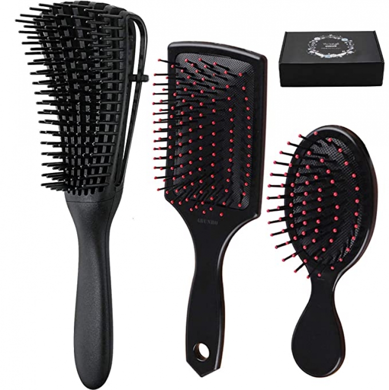 ihocon: ABUNRO 3pcs Detangling Brush with Hair Brush 梳子3把