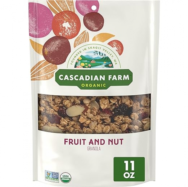 ihocon: Cascadian Farm Organic Granola, Fruit and Nut Cereal, Resealable Pouch, 11 oz   有機麥片