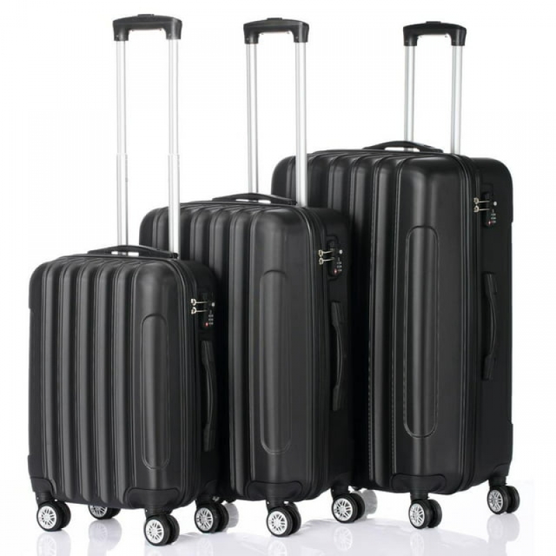 ihocon: Zimtown 3-Piece Nested Spinner Suitcase Luggage Set with TSA Lock 3件式硬殼行李箱(20/24/28吋),含TSA行李鎖