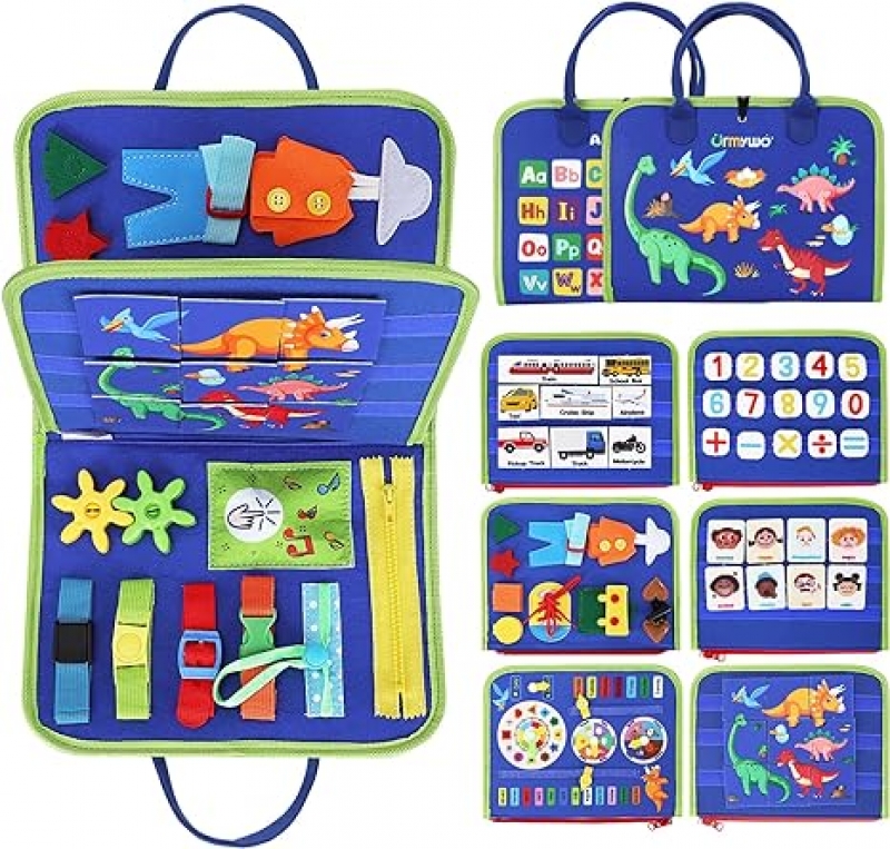 ihocon: URMYWO Busy Board for Toddlers, Montessori Toys 幼兒學習玩具