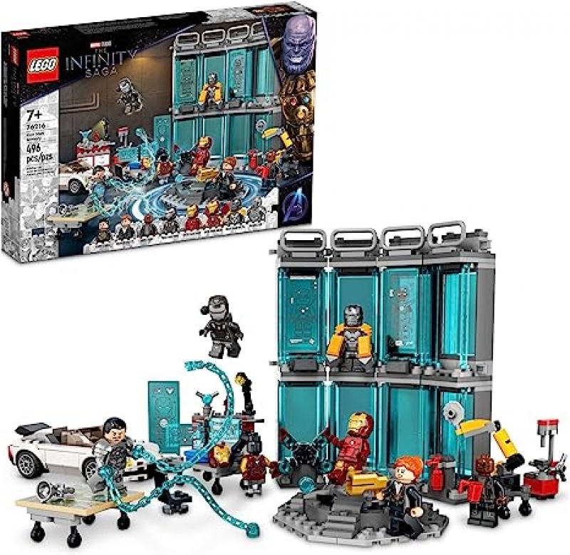 ihocon: 樂高積木 LEGO Marvel Iron Man Armory 76216 Building Set (496 Pieces) 鋼鐵人軍械庫