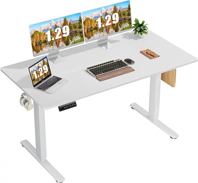 ihocon: Sweetcrispy Standing Desk Adjustable Height, 55吋電動調高度站立式辦公桌