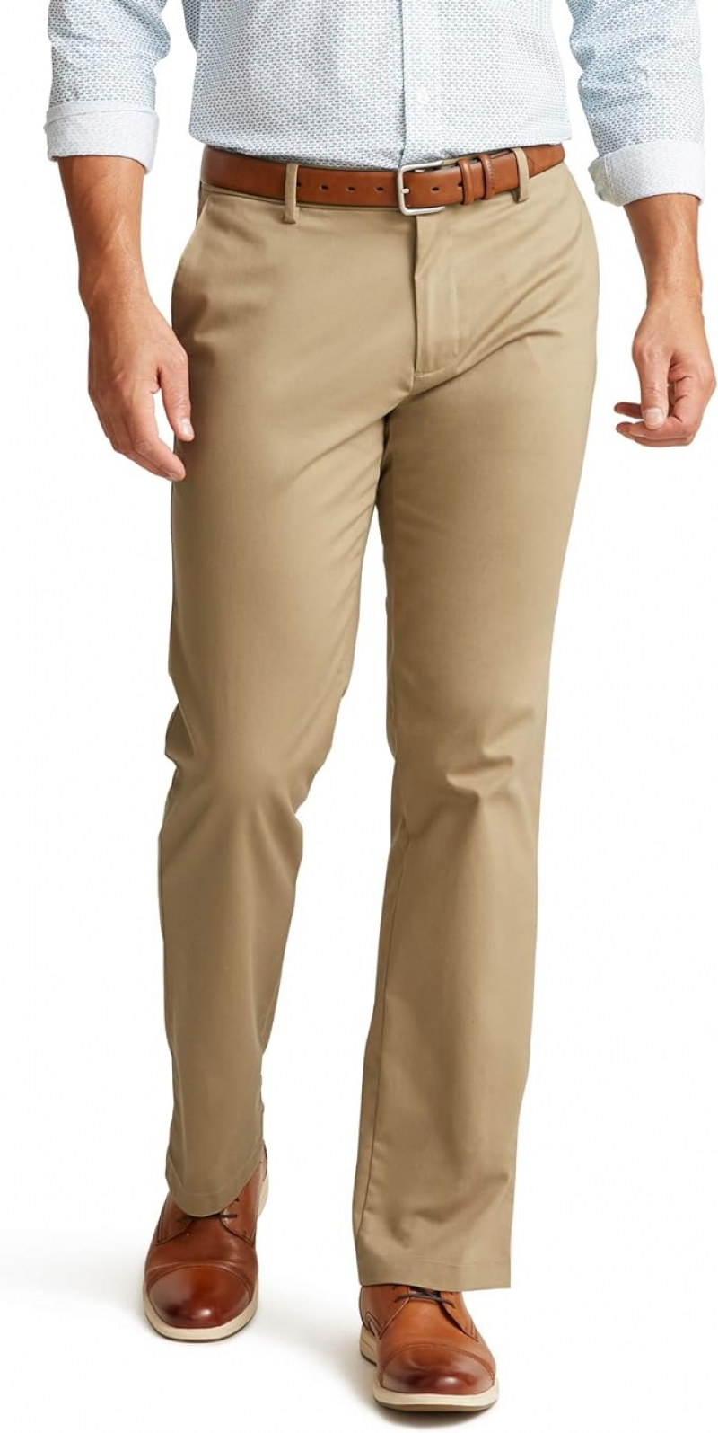 ihocon: Dockers Men's Straight Fit Signature Lux Cotton Stretch Khaki Pant  男士长裤