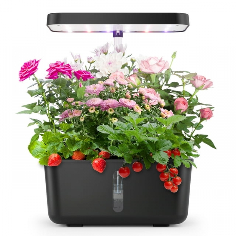 ihocon: 8Pods Hydroponics Growing System Indoor Garden Kit With LED Grow Light and Silent Pump 室内水耕种植生长机