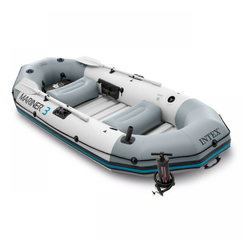 ihocon: Intex Mariner 3, 3-Person Inflatable River/Lake Dinghy Boat & Oars Set  3 人充氣小艇 + 槳