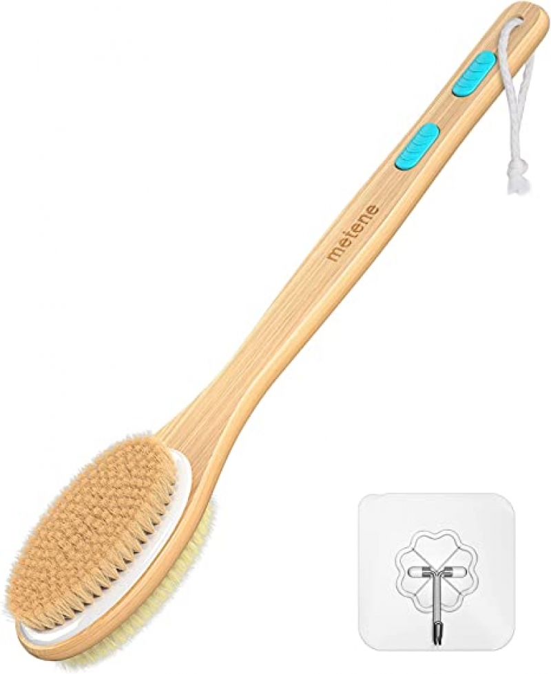 ihocon: Metene Shower Brush with Soft and Stiff Bristles 長柄洗澡刷