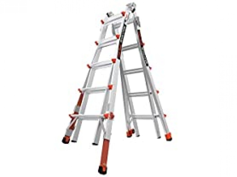ihocon: Little Giant Ladders Revolution M22 22-foot Multi-Position Aluminum Ladder with Ratchet Leg Levelers, Type 1A, 300 lbs weight rating (12022-801)工作梯