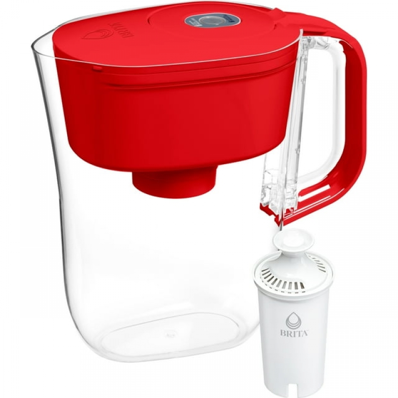 ihocon: Brita Small 6 Cup Red Denali Water Filter Pitcher with 1 Brita Standard Filter  濾水壺，附1個濾芯
