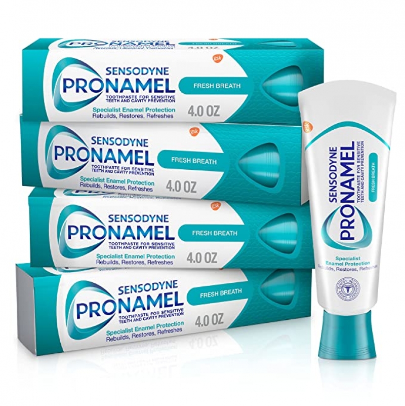 ihocon: Sensodyne Pronamel Fresh Breath Enamel Toothpaste for Sensitive Teeth, to Reharden and Strengthen Enamel, Fresh Wave敏感齒牙釉保護牙膏 4oz 4條