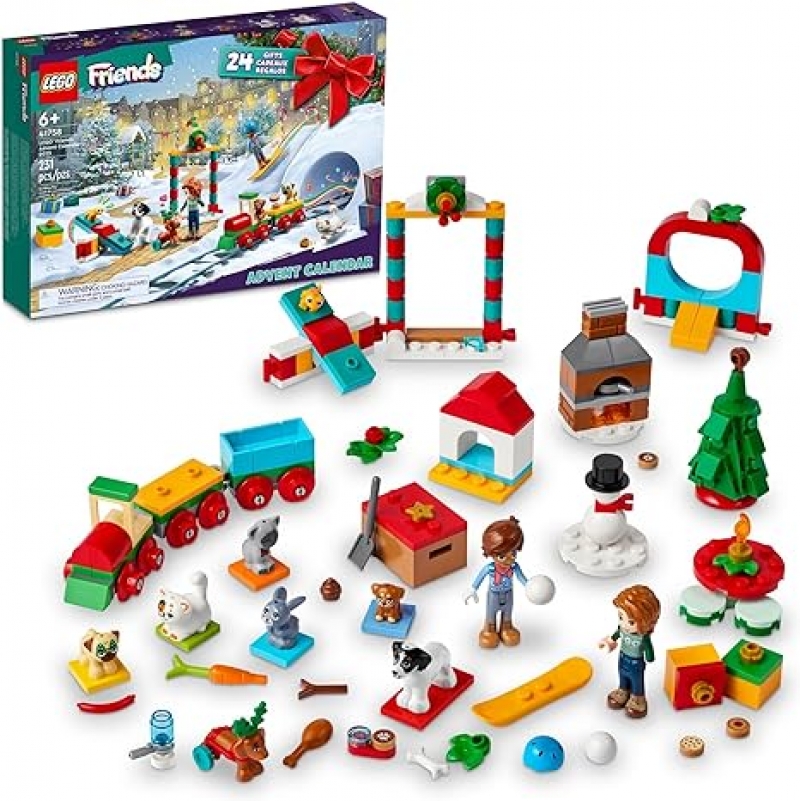 ihocon: 樂高積木 LEGO Friends 2023 Advent Calendar 41758 Christmas Holiday Countdown Playset 聖誕倒數積木(231 pieces)