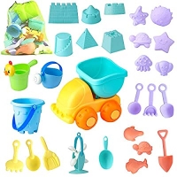 ihocon: Gimsan Beach Sand Toys Set for Kids - 28Pcs  兒童沙灘玩具