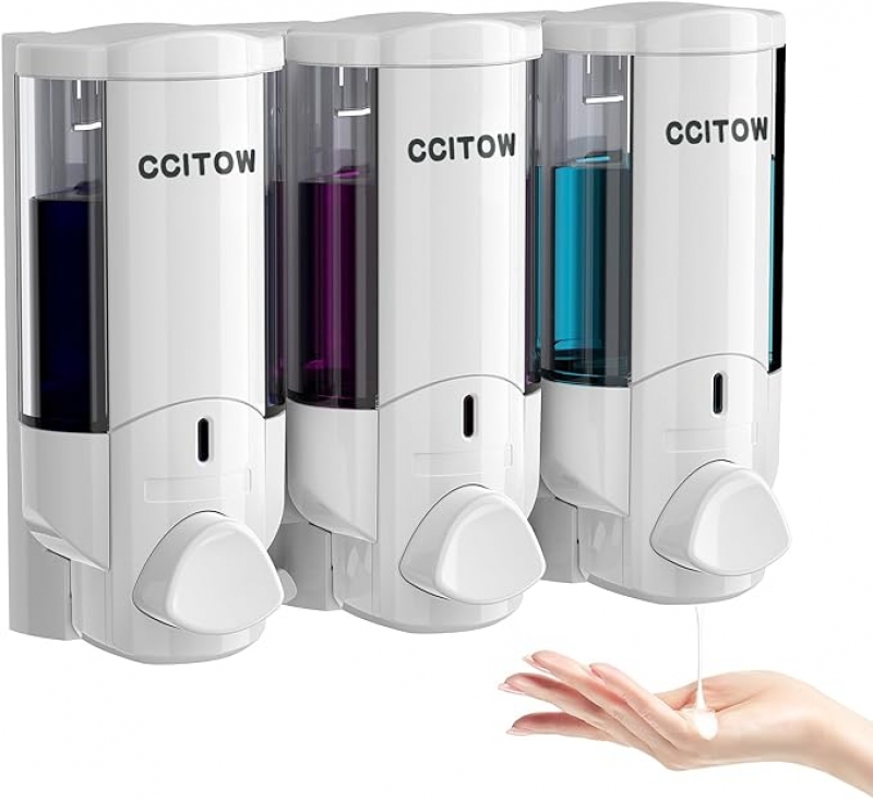 ihocon: CCITOW Shampoo, Shower Gel and Conditioner Dispenser 洗发精/沐浴乳/护发乳给皂器