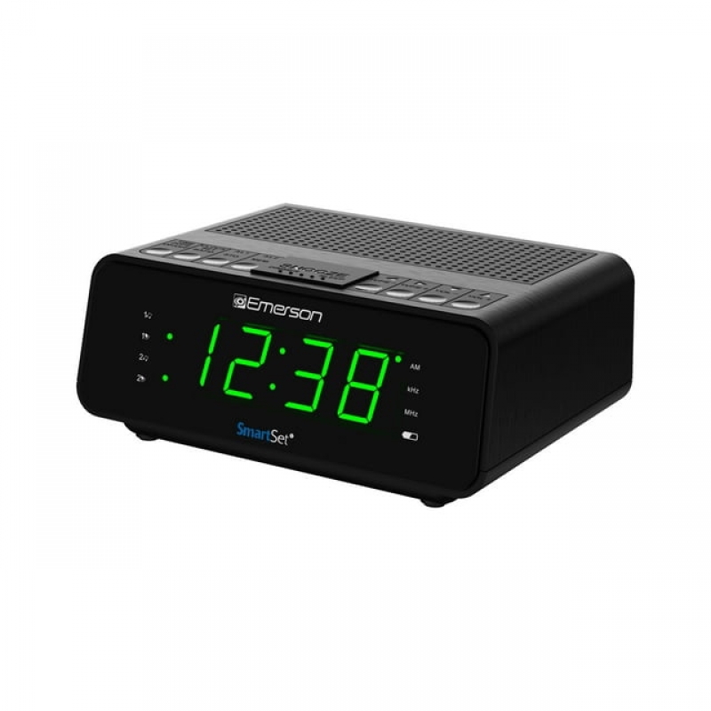 ihocon: Emerson Radio Corp. Smart Set Alarm Clock with AM/FM Radio, Dimmer, Sleep Timer and 0.9 LED Display 鬧鐘/收音機