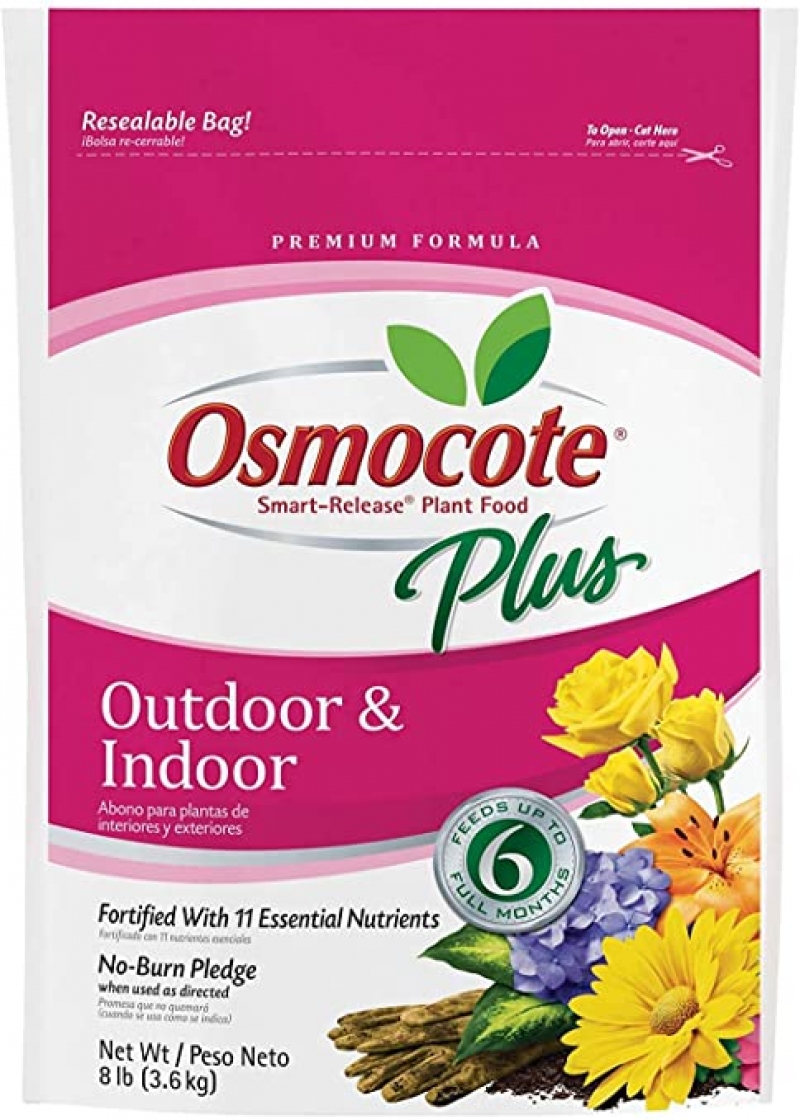 ihocon: Osmocote Smart-Release Plant Food Plus Outdoor & Indoor, 8 lbs 智能釋放植物肥料