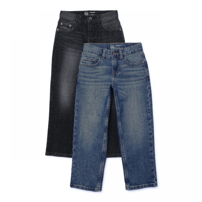 ihocon: Wonder Nation Boys Relaxed Fit Denim Jeans, 2-Pack, Sizes 4-18 & Husky   男童牛仔褲 2條