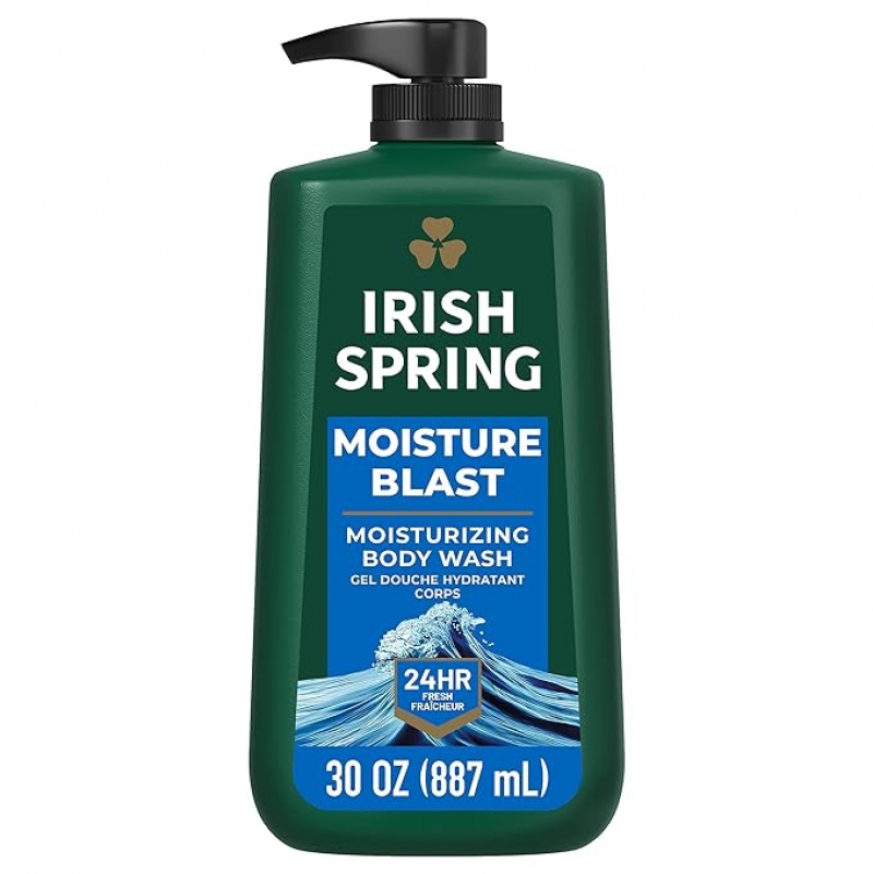 ihocon: Irish Spring Moisture Blast Body Wash, 30 Oz Pump   保濕沐浴乳