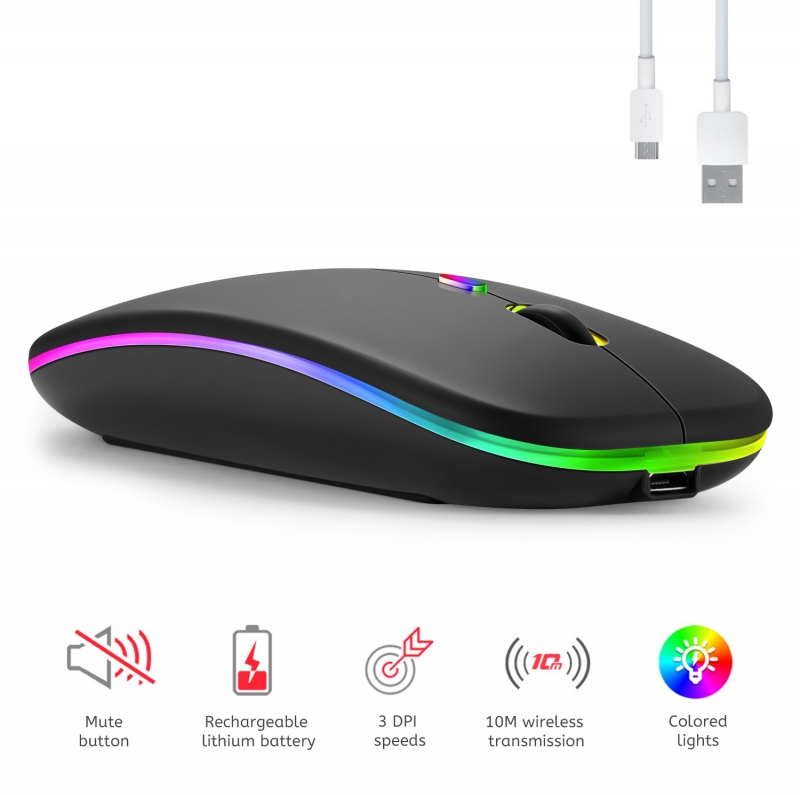 ihocon: Werseon RGB Wireless Mouse, Rechargeable  充電式超薄無線滑鼠