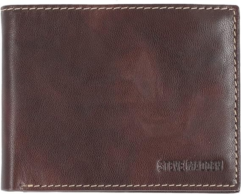 ihocon: Steve Madden Men's Leather RFID Wallet 男士皮夾
