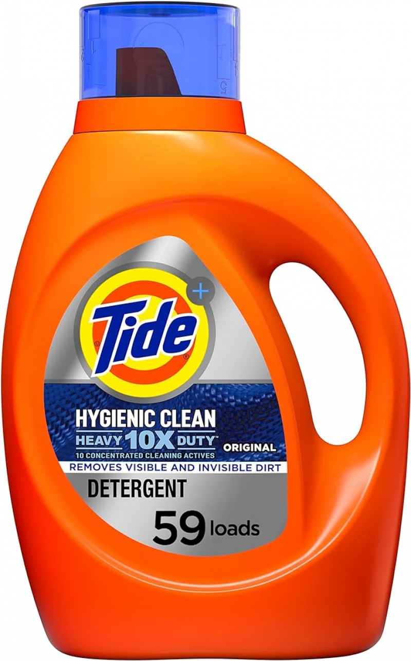 ihocon: Tide Hygienic Clean Heavy 10X Duty Laundry Detergent Liquid Soap, Original Scent, HE Compatible 洗衣精 59 Loads, 84 fl oz