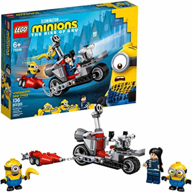 ihocon: 樂高積木LEGO Minions Unstoppable Bike Chase (75549) Minions Toy Building Kit(136 Pieces)      