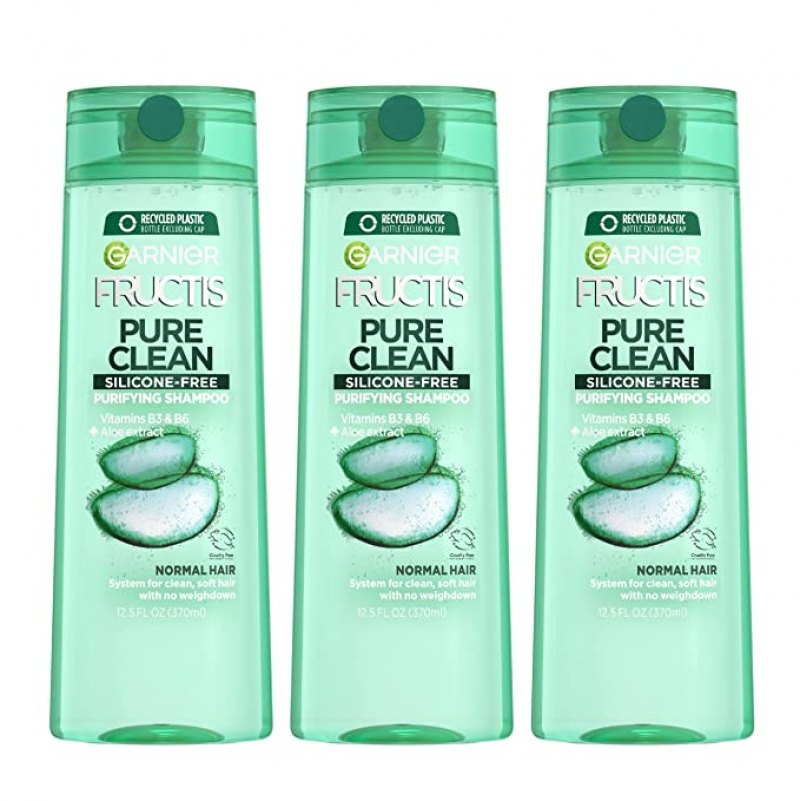 ihocon: Garnier Hair Care Fructis Pure Clean Shampoo, 12.5 Fl Oz, 3 Count  洗髮精