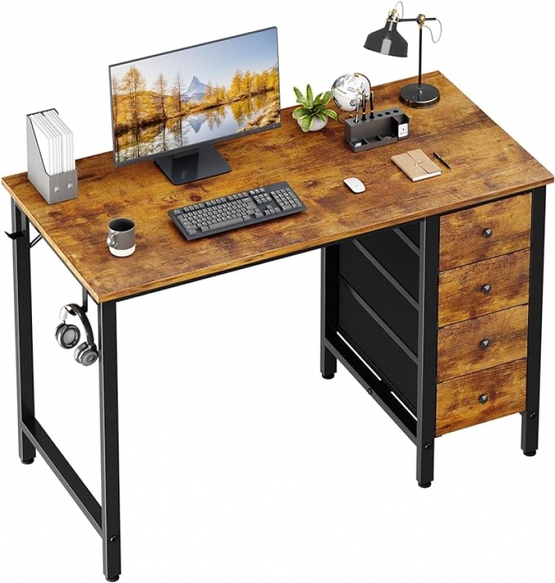 ihocon: Lufeiya 40 inch Computer Desk with 4 Drawers 電腦桌