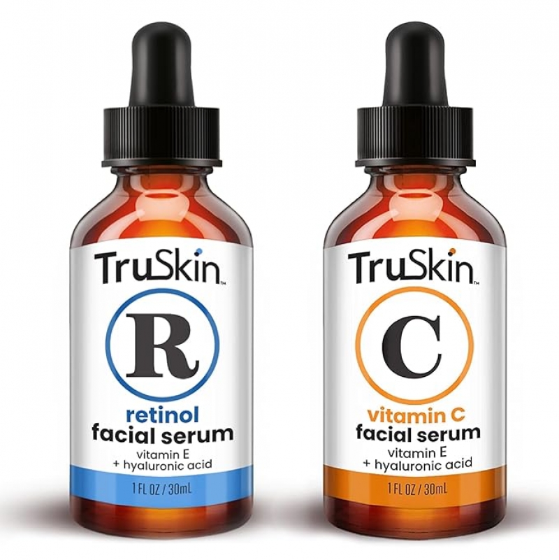 ihocon: TruSkin Face Serum Duo – Retinol Serum for Face & Vitamin C Serum 視黃醇精華液+維他命C精華液 1 fl oz